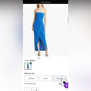 Nordstrom dress - The Angelique Strapless Tulip Gown - colour SAGE